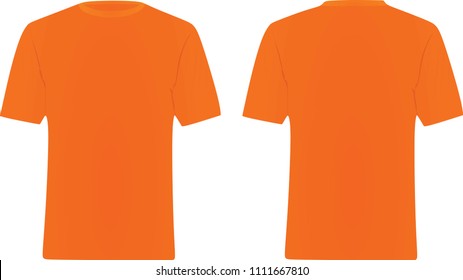 Orange t shirt. vector illustration