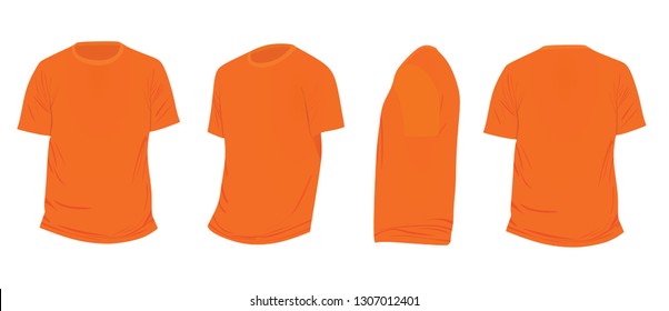 Orange  t shirt. vector illustration