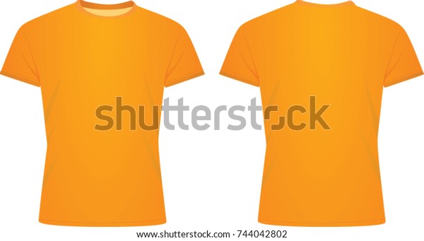 Orange T Shirt Vector Illustration Stock Vector (Royalty Free) 744042802