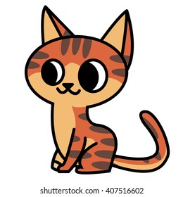 orange tabby cat cute cartoon vector