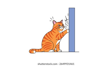 Comportamento de animal de estimação cuidado da garra da proteção da mobília do gato de tabela laranja