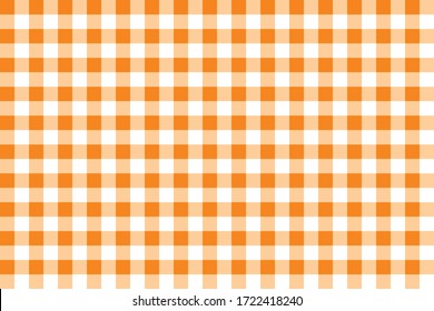 Orange tablecloth vector seamless pattern