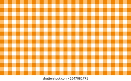 Orange Tangerine gingham seamless pattern background motif squares gingham shape can used for banner, fabric, backdrop, tablecloth, clothing, shirt, gown, paper, bedding, blanket and other textile	