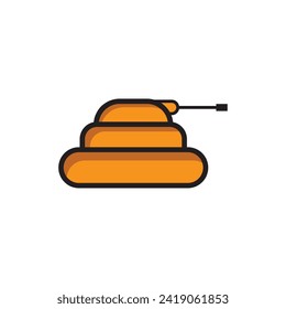 orange tank logo vector design.