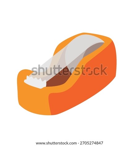 Orange Tape Dispenser Illustration vector