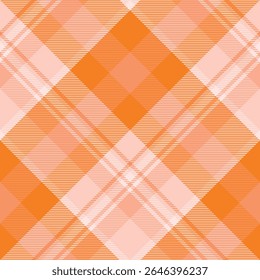 Orange Tartan Pattern Seamless. Sweet Checker Pattern for Shirt Printing,clothes, Dresses, Tablecloths, Blankets, Bedding, Paper,quilt,fabric and Other Textile Products.