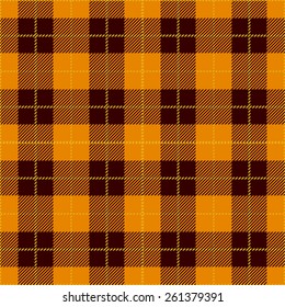 Orange Tartan Plaid Pattern Design
