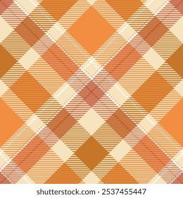 Tartan Laranja Xadrez Padrão Sem Costura. Clássico Escocês Tartan Design. Camiseta Flanela Tartan Padrões. Ilustração de vetor de azulejos na moda para papéis de parede.