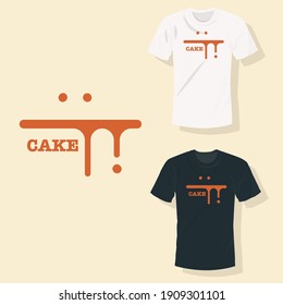 Orange tasty cake logo T shirt clothing fashion design 