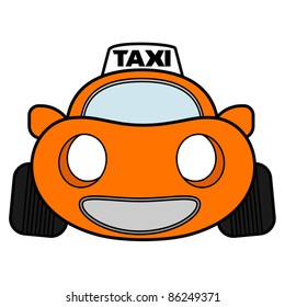 Orange taxi car