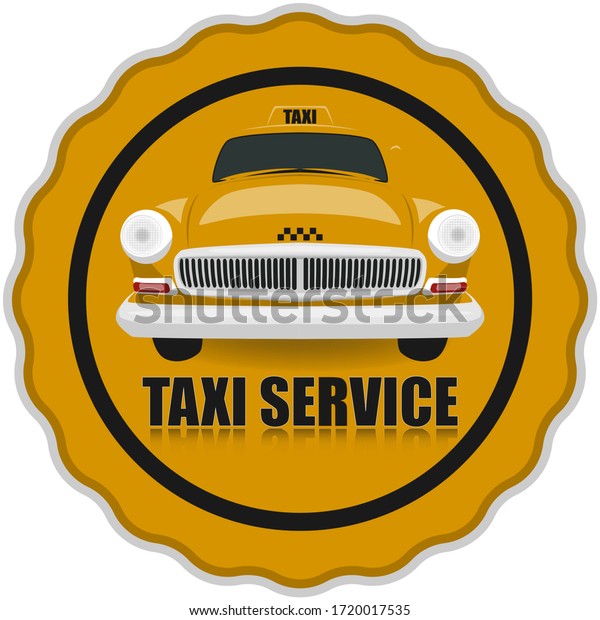 Orange taxi service icon.\
Taxi icon.