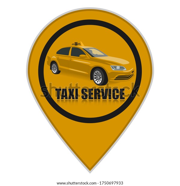 Orange\
taxi service icon. Taxi icon. Taxi\
illustration.
