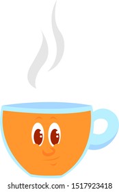 Té naranja, ilustración, vector sobre fondo blanco.