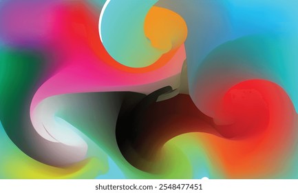 Orange teal green pink abstract grainy gradient background