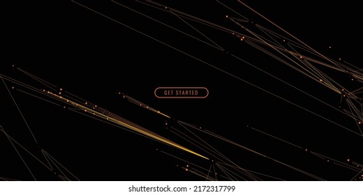 Orange technology abstract vector design background