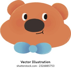 Una sonrisa naranja de oso de peluche