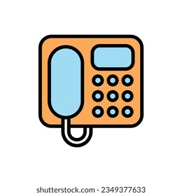 Ilustración del vector de iconos de teléfono naranja