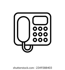 Ilustración del vector del icono de contorno de teléfono naranja