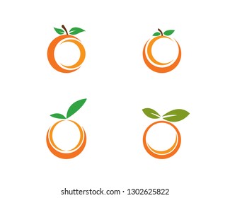 Orange template logo design. Vector illustration