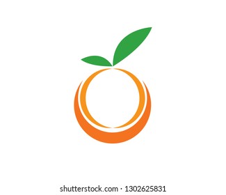 Orange template logo design. Vector illustration