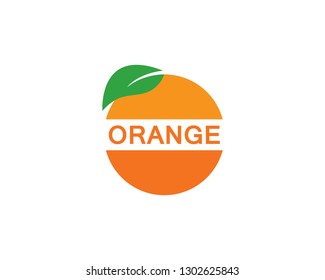 Orange template logo design. Vector illustration