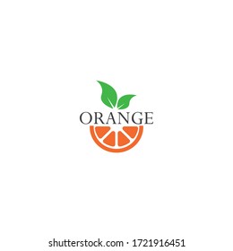 Orange template logo design. Vector illustration
