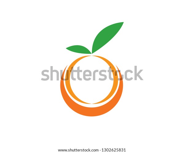 Orange Template Logo Design Vector Illustration Stock Vector (Royalty ...