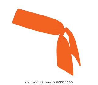 Orange  tennis scarf. vector illustration