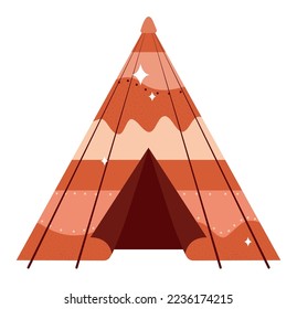 orange tent design over white