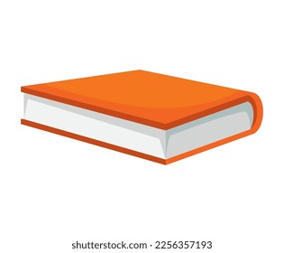 icono de cierre del libro de texto naranja