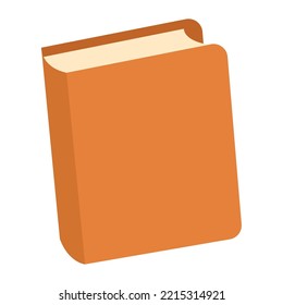 orange text book library isolated icon