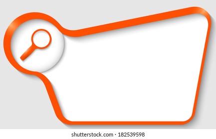 orange text box for any text with magnifier