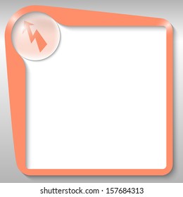 orange text box with flash