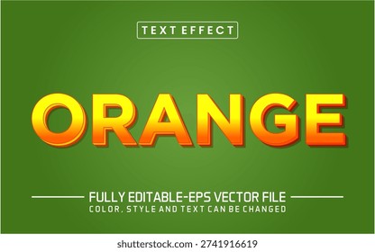 Orange text editable style effect