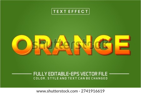 Orange text editable style effect