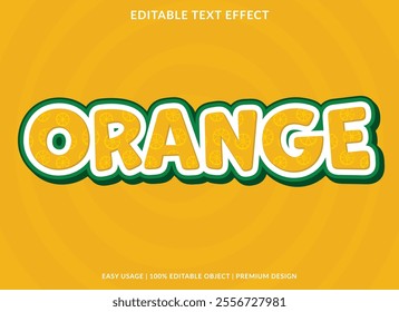 orange text effect editable template playful color style use for business logo and brand