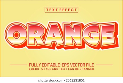 Orange Text effect editable template