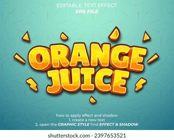 efecto de texto naranja, fuente editable, tipografía, texto 3d. plantilla de vector