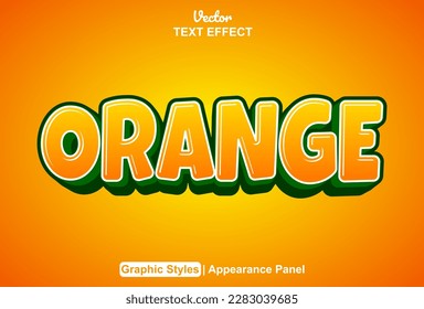 orangefarbener Texteffekt mit grafischem Stil und editierbar.