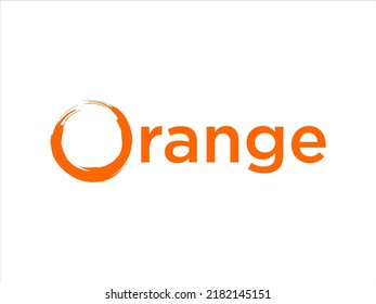 Orange Text Logo Design Template