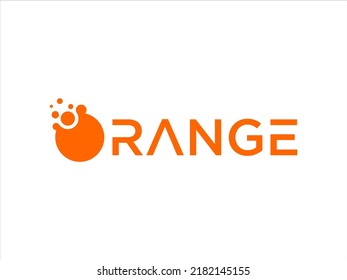 Orange Text Logo Design Template