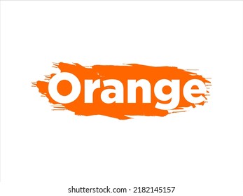 Orange Text Logo Design Template