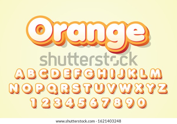 Orange Text Style Effect Premium Vector Stock Vector (Royalty Free ...