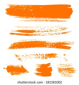 Orange Texture Dry Brush Strokes 1