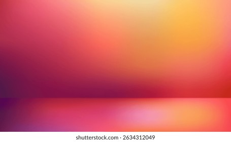 Orange Texture Wall Background With Shadow And Light, Yellow Shade Pattern In Abstract Design, Summer Banner With Table Space, Autumn Product Display Scene, Warm Interior Backdrop And Minimal Mockup