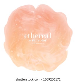 orange textured splotch on white background. eps 8