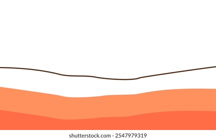 Laranja onda de chá tailandês no vetor de fundo branco.