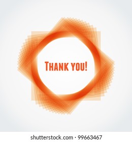Orange thank you badge
