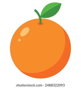 Orange. This is a vector art illustration.