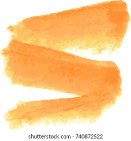 Orange Three Lines Watercolor Vector